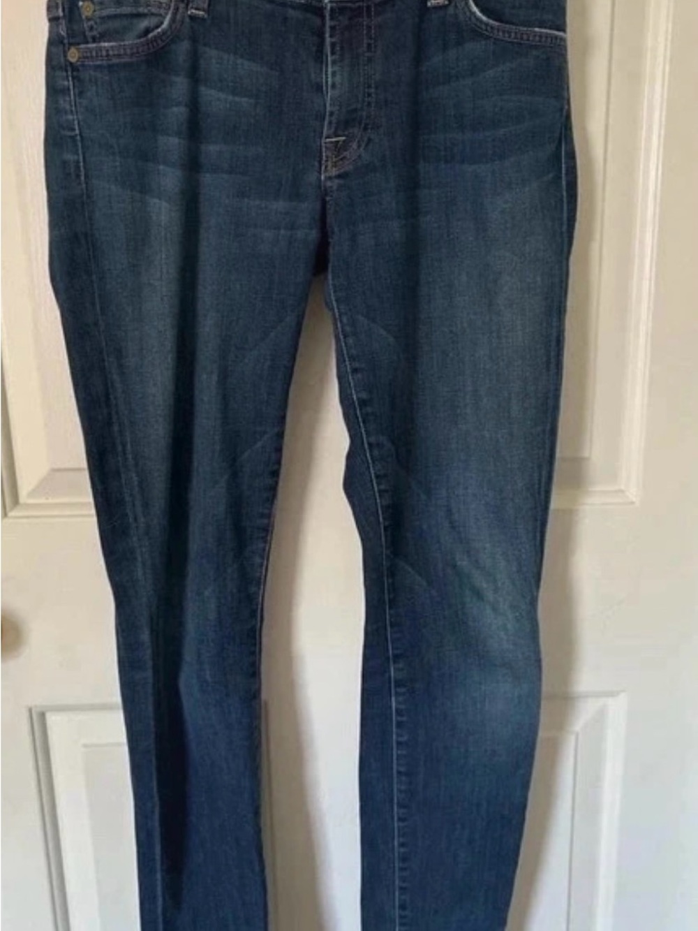 7 For All Mankind Dark Blue Skinny Jeans